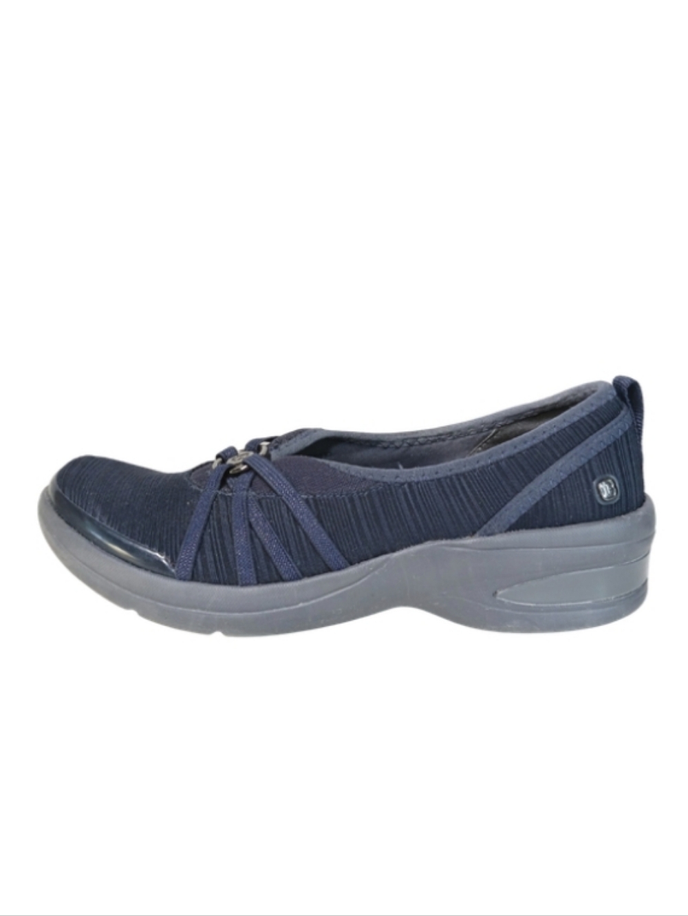 Bzees Slip-on Women's 6.5 Navy Blue Fabric Casual Sporty Walking Shoes